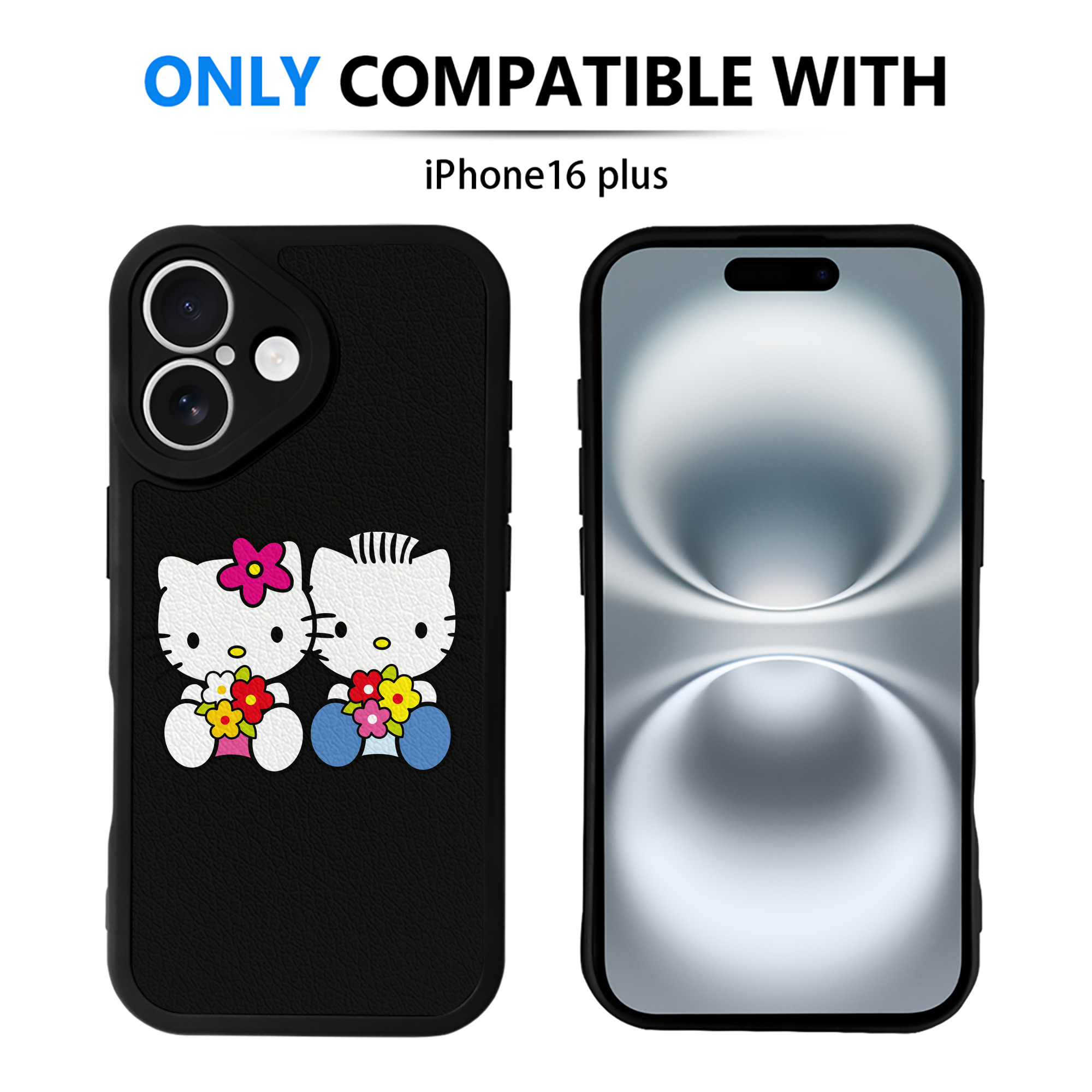 （画像用） Hello Kitty ハローキティ 【iPhone 16シリーズ対応】シリコンスマホケース（レザー調） 材質：シリコン